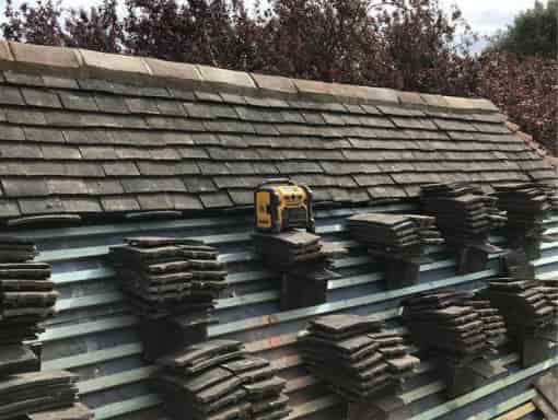 This is a photo of a new roof being installed in Ashford Kent. All works carried out by Ashford Roofing Services based in KENT